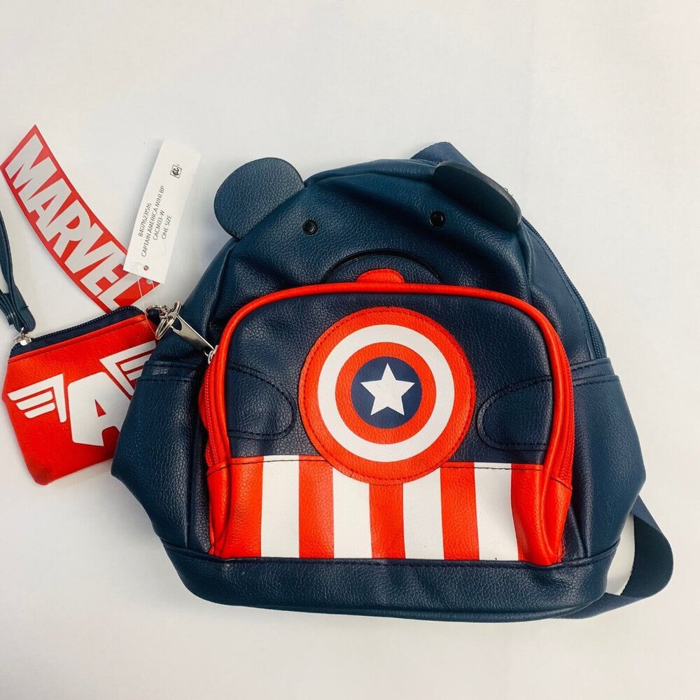 Marvel Captain America Mini Backpack with Coin Purse NEW Bear